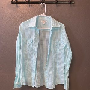 Light Blue/Teal Button Down